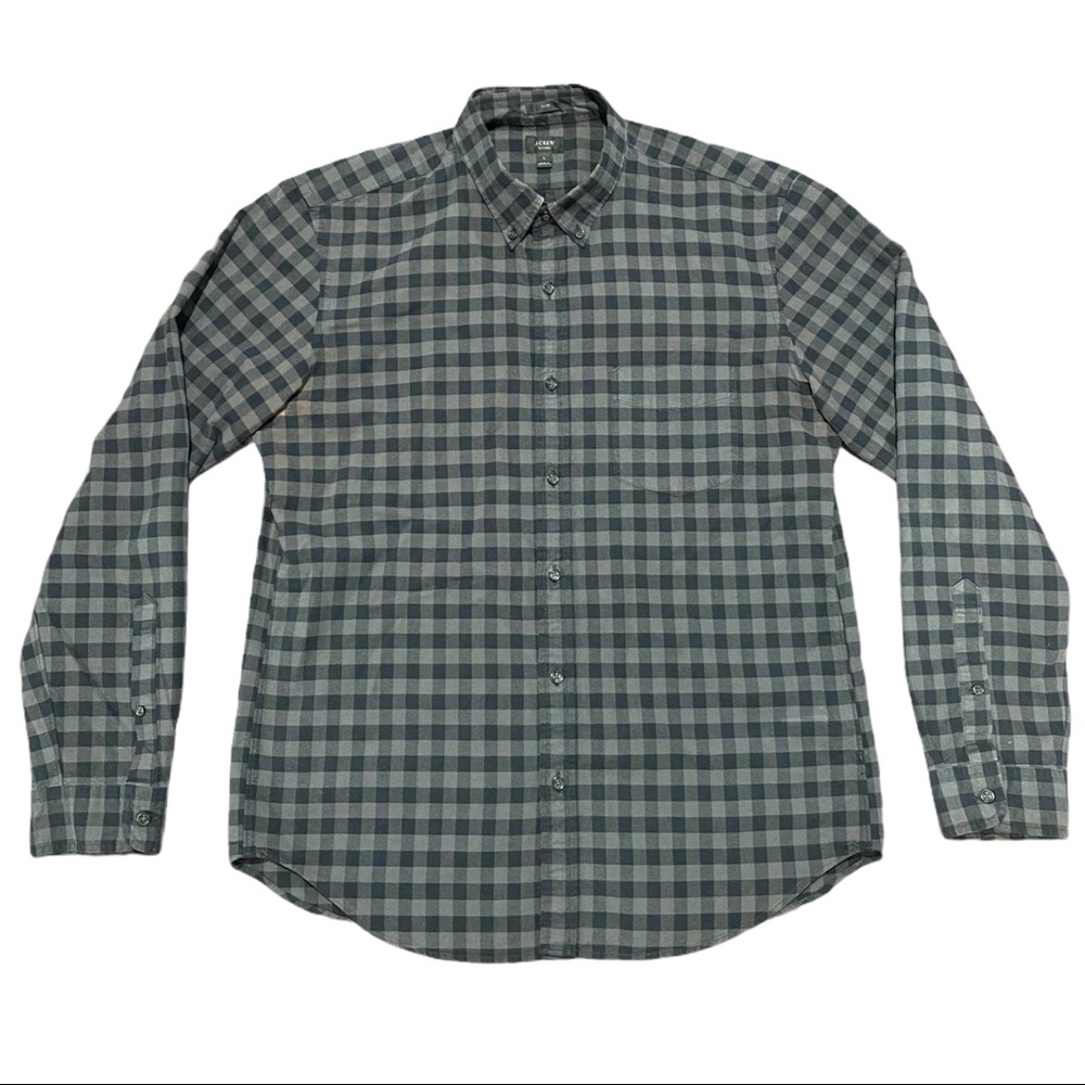 J Crew Oxford Slim Fit Plaid Button Down Shirt